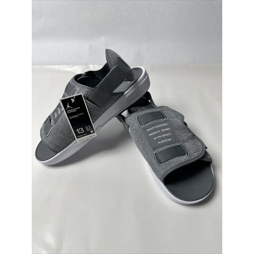 Air Jordan LS Men's Slide Sandals Cool Grey-White DJ9857-002 Size 13 Mens
